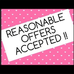 I accept all reasonable offers